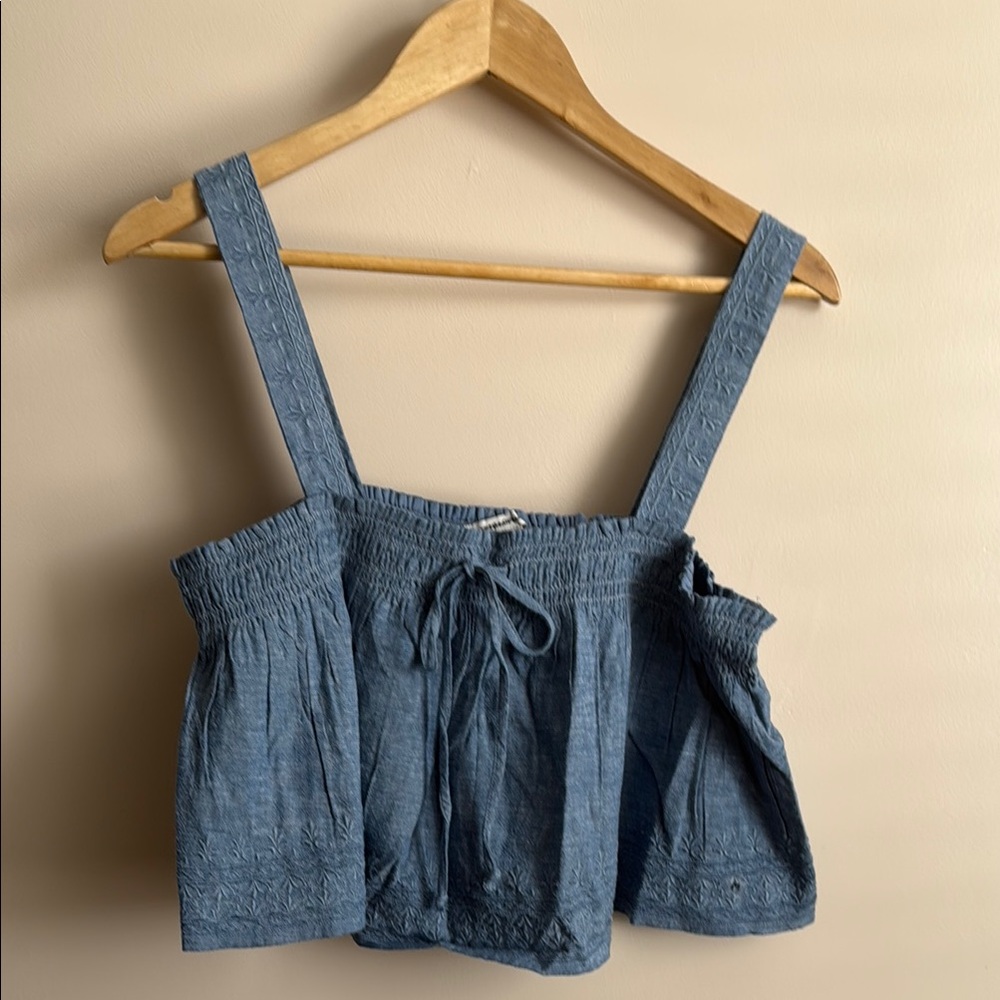Blue Sleeveless Women's Top